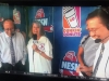 Sara on TV with Jerry Remy